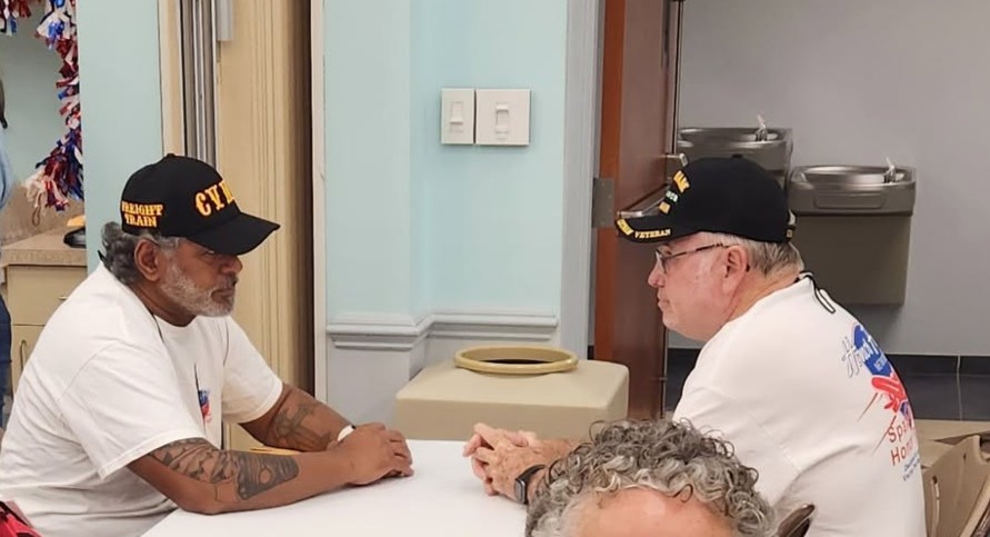 Eddie Negrón at Space Coast Honor Flight event